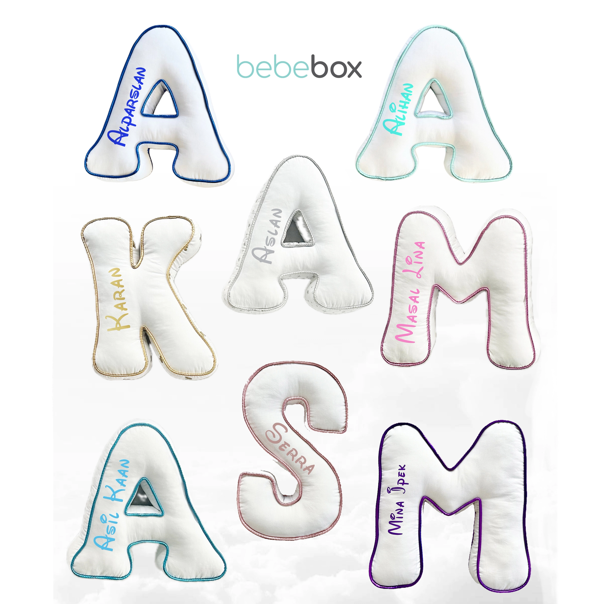 Harf Yastık, Ahşap Anı Küpü ve Fırça & Tarak Set