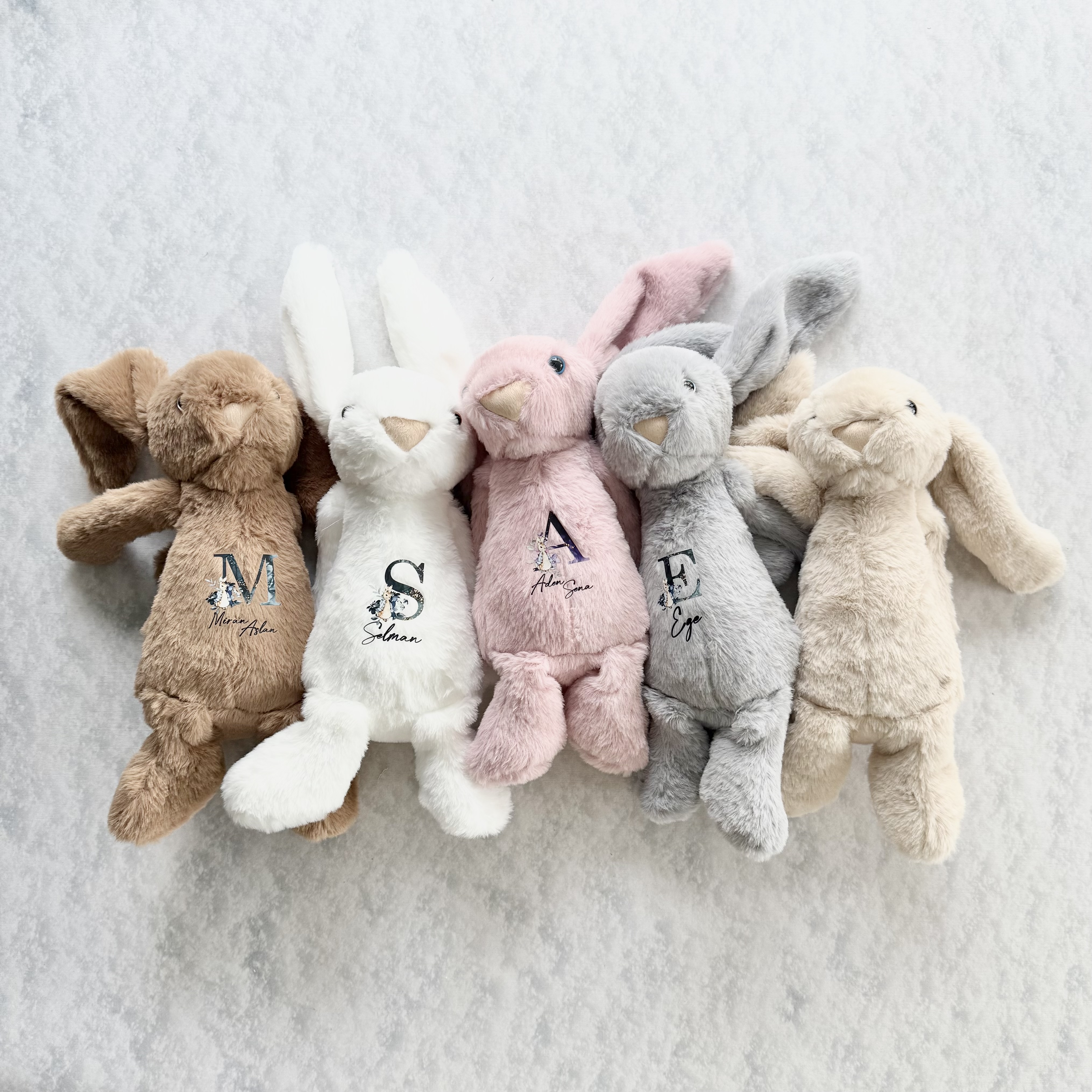 İsme Özel Tavşan Uyku Arkadaşı ve Fırça Tarak Set