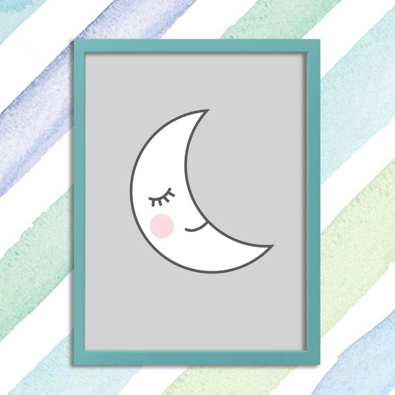 Moon Çerçeveli Poster 