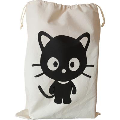 Bugy Bagy Sevimli Kedi Keten Kirli ve Oyuncak Saklama Torbası