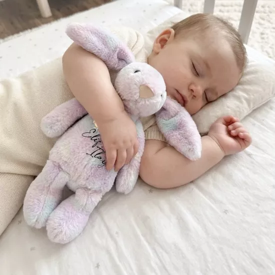 İsme Özel Ebruli Renk Tavşan Uyku Arkadaşı yastık