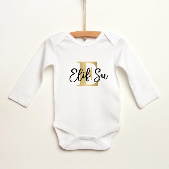 İsme Özel Bebek Uzun Kollu Body